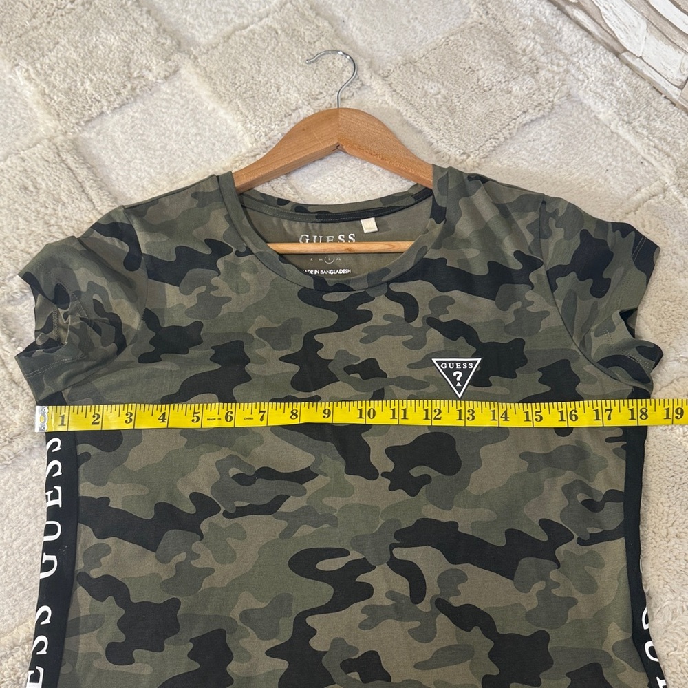 GUESS Los Angeles Women's Green Camouflage Tee - Picture 7 of 11